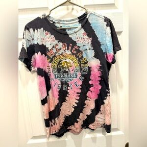American Fighter Fearless Tie Dye Shirt Size Large.